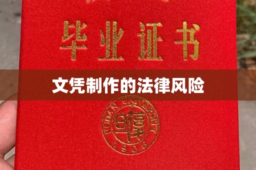 福清文凭制作的法律风险